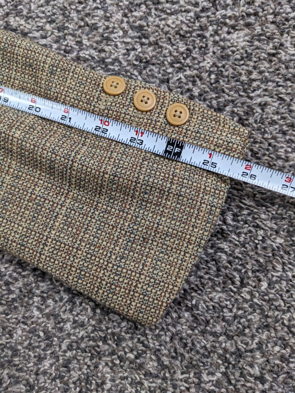 NWT The Territory Ahead 42R Sport Coat Blazer 100% Silk Basketweave Tan Blue - Picture 11 of 13